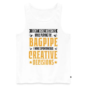 Bagpipes: Creative Choices - Men's Premium Organic Tank Top - white - Front - AI Model Male 178 light (178cm)