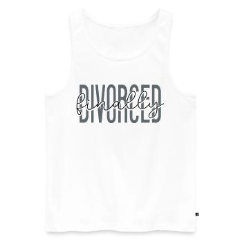 Happy Divorce Party Divorced - Men's Premium Organic Tank Top - white - Front - Michal (187cm)