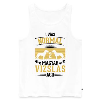 Magyar Vizsla Gift Wirehaired Vizsla - Men's Premium Organic Tank Top - white - Front - AI Model Male 178 light (178cm)