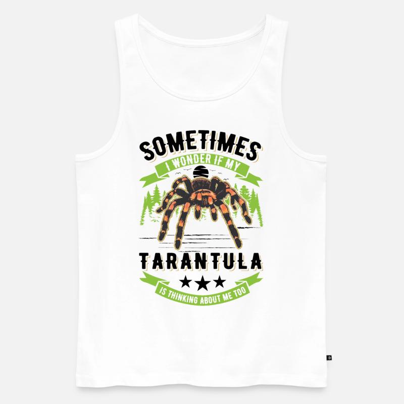 Tarantel Spinne Tarantula - Männer Premium Bio Tank Top - Weiß