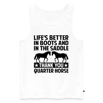 American Quarter Horse Equestrian Horse Lover Hors - Men's Premium Organic Tank Top - white - Front - AI Model Male 178 light (178cm)