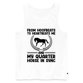 American Quarter Horse Equestrian Horse Lover Hors - Débardeur bio Premium Homme - blanc - Devant - AI Model Male 178 light (178cm)