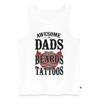 Beard Lover Bearded Man Dad - Männer Premium Bio Tank Top - Weiß - Vorne - Michal (187cm)