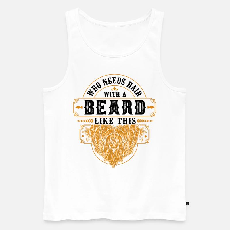 Beard Lover Bearded Man Ginger - Männer Premium Bio Tank Top - Weiß
