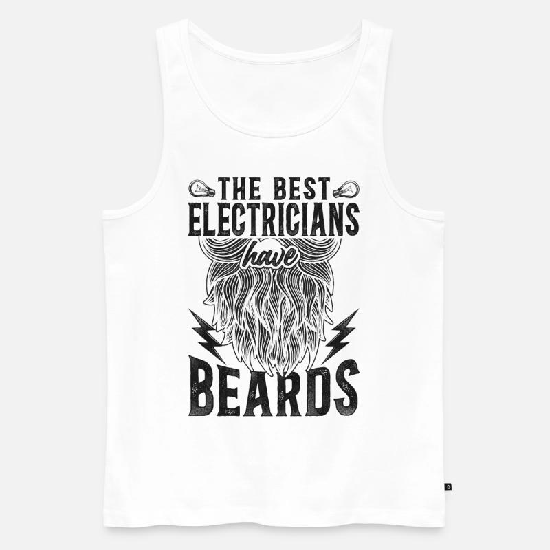 Beard Lover Bearded Man - Männer Premium Bio Tank Top - Weiß