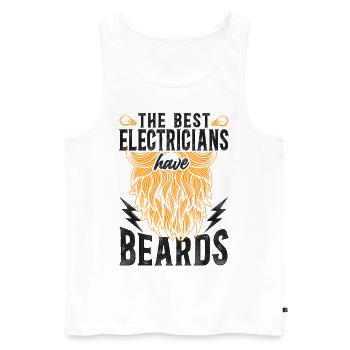 Beard Lover Bearded Man - Men's Premium Organic Tank Top - white - Front - Michal (187cm)