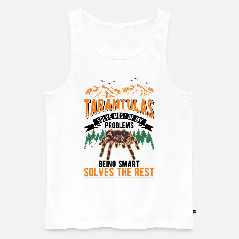 Tarantel Spinne Tarantula - Männer Premium Bio Tank Top - Weiß