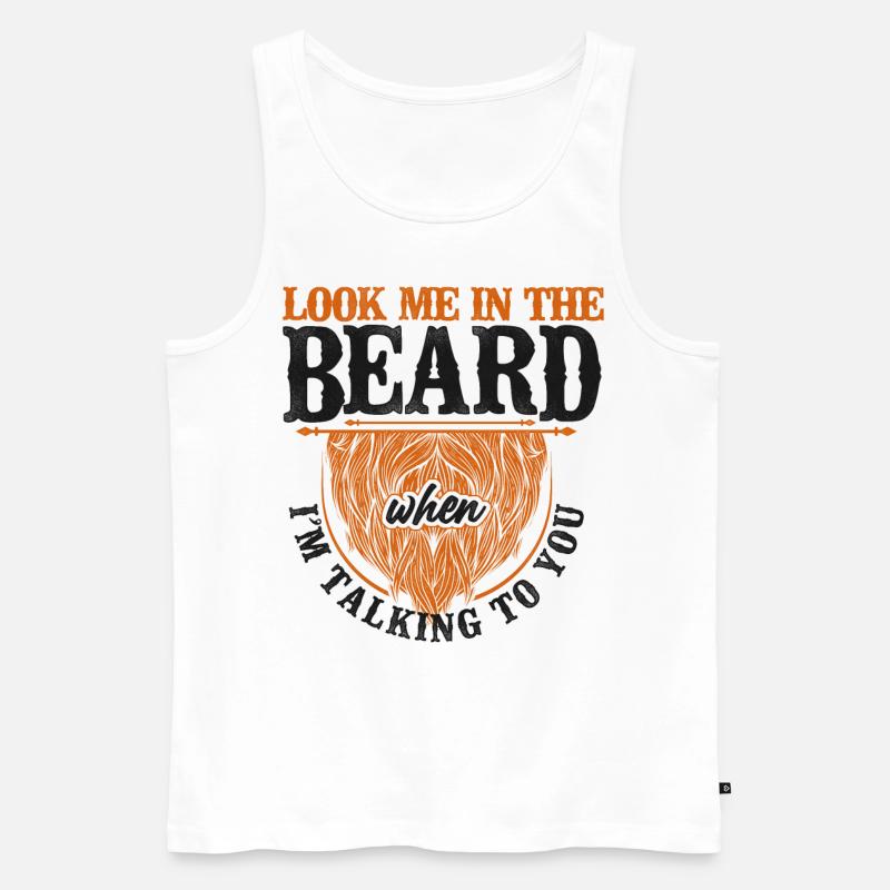 Beard Lover Bearded Man Ginger - Männer Premium Bio Tank Top - Weiß