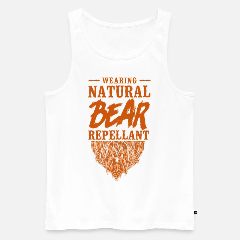 Beard Lover Bearded Man Ginger - Männer Premium Bio Tank Top - Weiß
