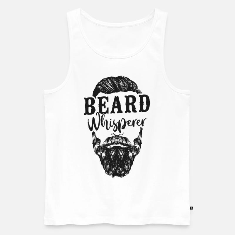 Beard Lover Bearded Man Beard - Männer Premium Bio Tank Top - Weiß