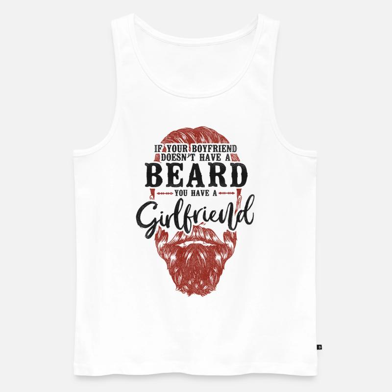 Beard Lover Bearded Man Ginger - Männer Premium Bio Tank Top - Weiß
