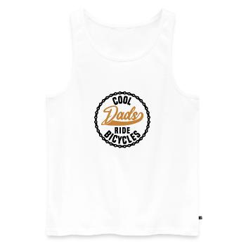 Cool dads ride bicycles - Men's Premium Organic Tank Top - white - Front - Michal (187cm)