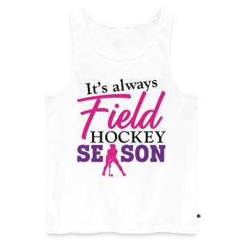 Field Hockey It's Always Field - Männer Premium Bio Tank Top - Weiß - Vorne - Michal (187cm)