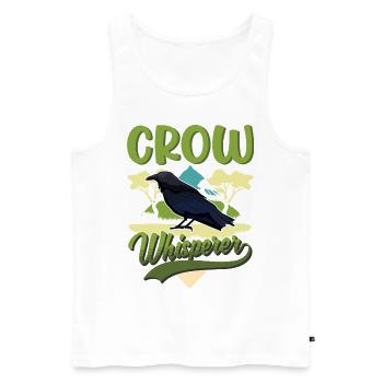 Crows Whisperer Raven Crow Crow Breeder - Men's Premium Organic Tank Top - white - Front - AI Model Male 178 light (178cm)
