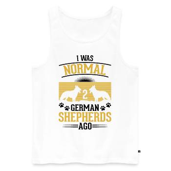 Cadeau de berger allemand - Débardeur bio Premium Homme - blanc - Devant - Michal (187cm)