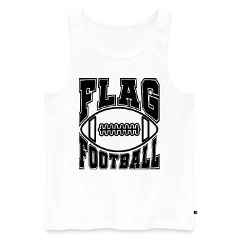 Flag Football Player Men Women Children - Men's Premium Organic Tank Top - white - Front - Michal (187cm)