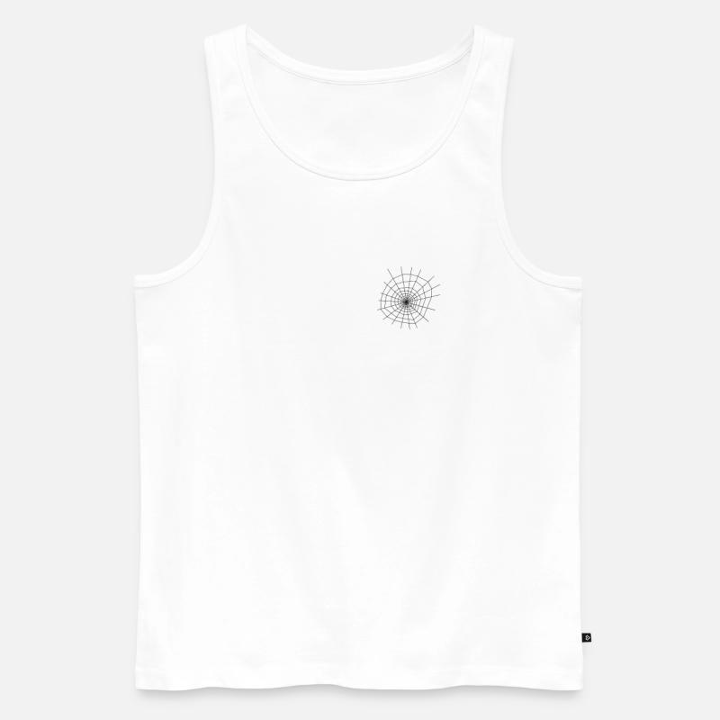 Spinnennetz - Männer Premium Bio Tank Top - Weiß
