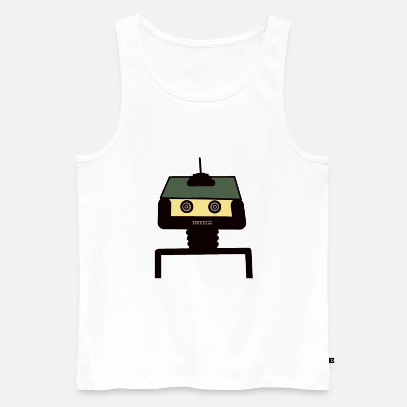 Roboter Intelligenz Zukunft Kinder Technologie - Männer Premium Bio Tank Top - Weiß