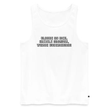 Fitness - Glaube an dich, erziele Großes, werde - Männer Premium Bio Tank Top - Weiß - Vorne - Michal (187cm)