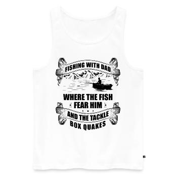 Pêche Papa Papa Pêcheur Childern Drôle Poisson Alors - Débardeur bio Premium Homme - blanc - Devant - Michal (187cm)