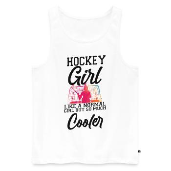 Hockey Sur Gazon Hockey Fille Comme Un - Débardeur bio Premium Homme - blanc - Devant - Michal (187cm)