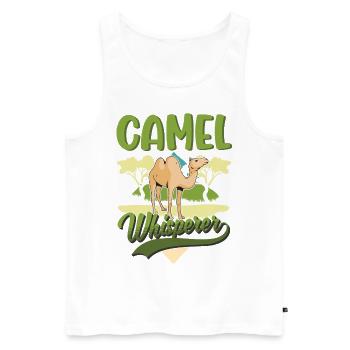 Camel Whisperer Camel Whisperer Big Camel - Men's Premium Organic Tank Top - white - Front - AI Model Male 178 light (178cm)