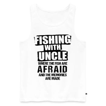 Pêche Oncle Pêcheur Oncles Drôle Poisson Parfait - Débardeur bio Premium Homme - blanc - Devant - Michal (187cm)