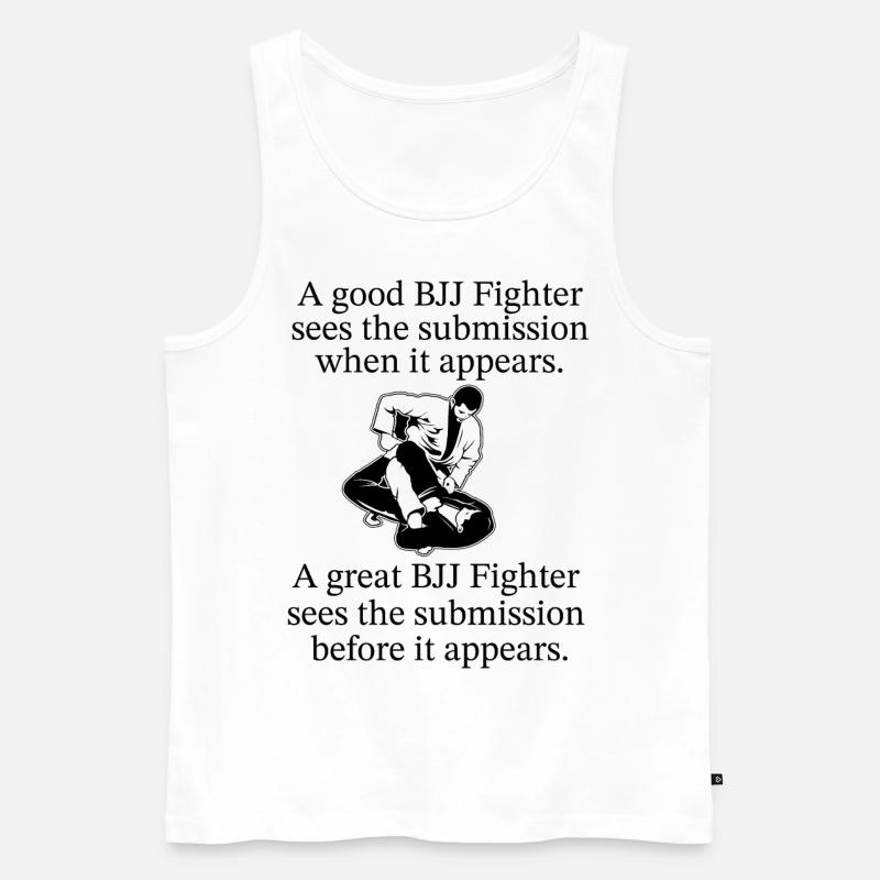 BJJ Zitat - Männer Premium Bio Tank Top - Weiß