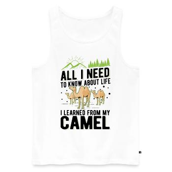 Camel Lover Egypt - Men's Premium Organic Tank Top - white - Front - Michal (187cm)
