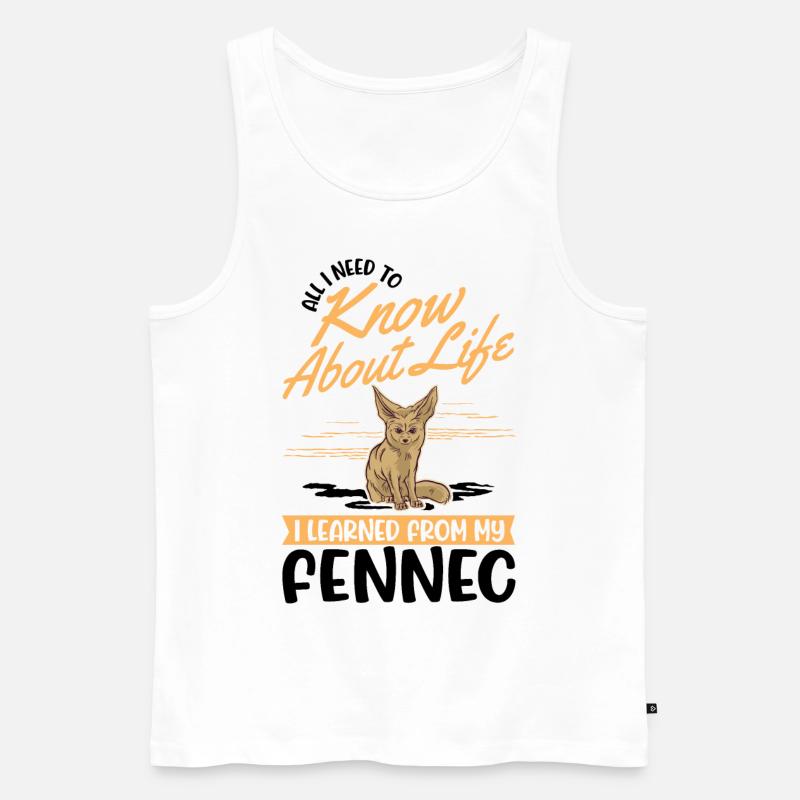 Fennek Geschenk Wüstenfuchs - Männer Premium Bio Tank Top - Weiß
