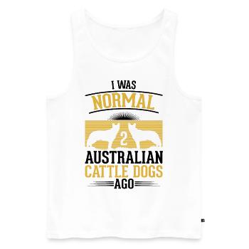 Cadeau de chien de bouvier australien - Débardeur bio Premium Homme - blanc - Devant - Michal (187cm)