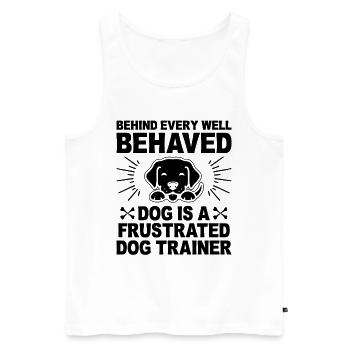 Dresseur de chiens Formation de chiens Chiens Soins pour animaux de compagnie Pr - Débardeur bio Premium Homme - blanc - Devant - Michal (187cm)