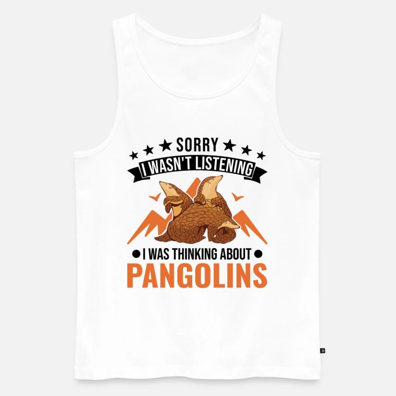 Pangolin Geschenk Schuppentier - Männer Premium Bio Tank Top - Weiß