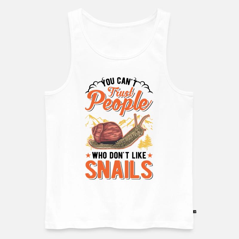 Snail Gift Vineyard Snail - Men's Premium Organic Tank Top - white