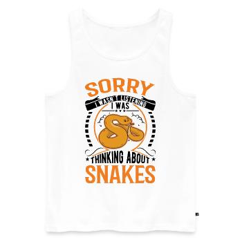 Snake Owner Corn Snake Snake - Men's Premium Organic Tank Top - white - Front - Michal (187cm)