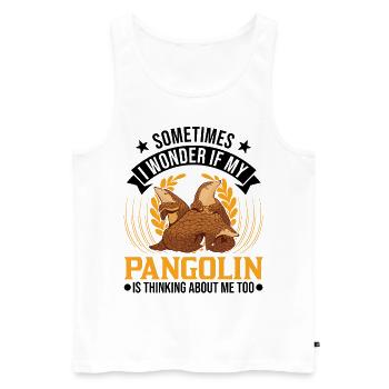 Cadeau Pangolin Pangolin - Débardeur bio Premium Homme - blanc - Devant - Michal (187cm)