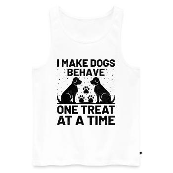 Dog Trainer Dog Training Training Dogs Pet Care Pr - Men's Premium Organic Tank Top - white - Front - Michal (187cm)