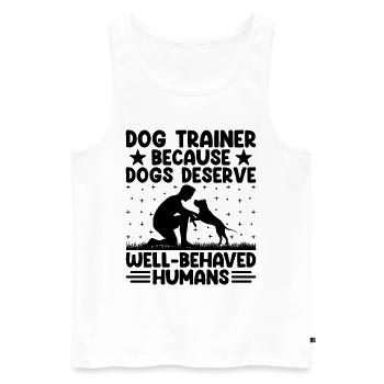 Dog Trainer Dog Training Training Dogs Pet Care Pr - Men's Premium Organic Tank Top - white - Front - Michal (187cm)