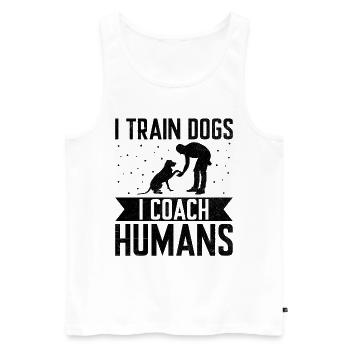 Dog Trainer Dog Training Training Dogs Pet Care Pr - Men's Premium Organic Tank Top - white - Front - Michal (187cm)
