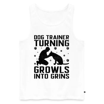 Dog Trainer Dog Training Training Dogs Pet Care Pr - Men's Premium Organic Tank Top - white - Front - Michal (187cm)