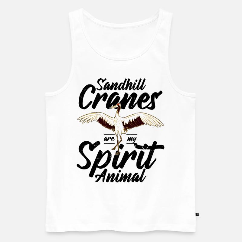 Watvogel Vogelbeobachtung Vogelbeobachter - Männer Premium Bio Tank Top - Weiß