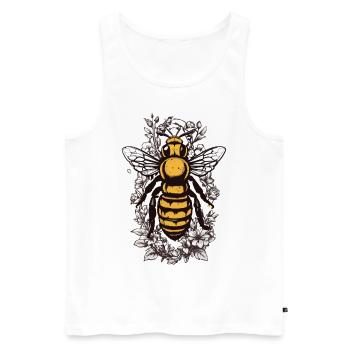 Esthétique Abeilles Fleurs Apiculteur Amateur de miel - Débardeur bio Premium Homme - blanc - Devant - AI Model Male 178 light (178cm)