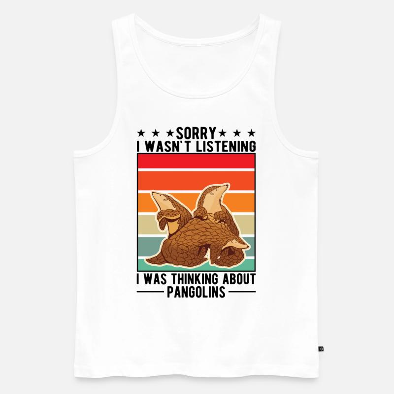 Pangolin Geschenk Schuppentier - Männer Premium Bio Tank Top - Weiß