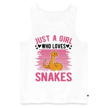 Snakes Girls Corn Snake Snake - Men's Premium Organic Tank Top - white - Front - Michal (187cm)