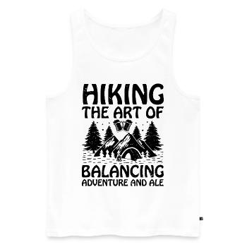 Randonnée Randonnée en plein air Alpinisme Trekking Natur - Débardeur bio Premium Homme - blanc - Devant - Michal (187cm)