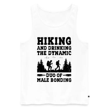 Randonnée Randonnée en plein air Alpinisme Trekking Natur - Débardeur bio Premium Homme - blanc - Devant - Michal (187cm)