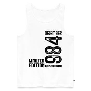 Birthday Gift December 1984. December 1984. - Men's Premium Organic Tank Top - white - Front - Michal (187cm)