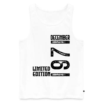 Geburtstagsgeschenk Dezember 1971. Dezember 1971. - Männer Premium Bio Tank Top - Weiß - Vorne - Michal (187cm)