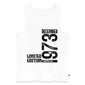 Birthday Gift December 1973. December 1973. - Men's Premium Organic Tank Top - white - Front - Michal (187cm)