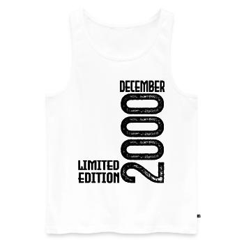 Birthday Gift December 2000. December 2000. - Men's Premium Organic Tank Top - white - Front - Michal (187cm)